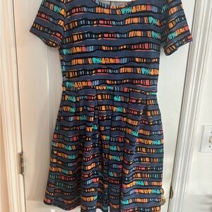LuLaRoe Dress with Vibrant Stripes